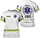 Podagree Personalized EMT Shirt, EMS Shirt, Customized EMS Shirts,EMT Paramedic Uniform Emergency Medical Technician Shirts