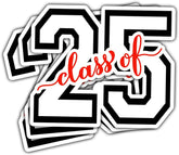 3 Pcs Class of 2025 Stickers, Class of 2025 Decorations, Graduation 2025, 2025 Senior- Stickers for Laptop Water Bottle Phone Car Window Helmet Vinyl Stickers 3 Inches