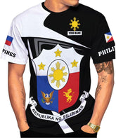 Ligthuy Personalized Name Philippines Shirts 3D, Filipino Flag Pride Shirt Philippines Shirt Flag Tshirt for Men Women S-5XL