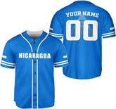 Podagree Personalized Nicaragua Baseball Jersey Shirt Name Nicaraguan Baseball Jersey for Men & Women Nicaraguan Camisas