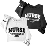 Personalized Nurse Practitioner Sweatshirt for Women Men, Custom Name NP Shirt, Nurse Practitoner T-Shirt Gift for Nurse