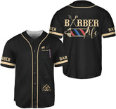 Personalized Barber Shop Baseball Jersey, Hairdresser Jersey, Barber Tools Hat
