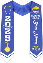Pretyprints Custom Nurse Sash Graduation, RN Graduation Stole Gifts for Friends Nursing Student Senior Class Of 2025