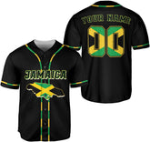 Personalized Jamaica Baseball Jersey Shirt, Custom Team Name Jamaican Baseball Jersey for Men and Women, Jamaica Country