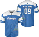 Personalized Nicaragua Baseball Jersey, Custom Nicaragua Baseball Jersey for Men & Women, Nicaraguan Camisas Shirt