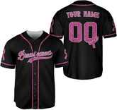 Podagree Personalized Breast Cancer Jersey, Pink Ribbon Awareness Soccer Shirt Baseball Breast Cancer Survivor Pride Jersey