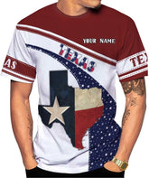 Rivelus Personalized Texas Flag Shirt and Map Dont Mess with Texas, Customize Name Texas Shirts for Men Women Adult Size