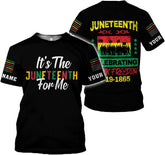 Royal Fight Custom Juneteenth Shirt 3D for Men Freeish Since 1865 Juneteenth Flag T-Shirt Black Freedom History Month Shirt