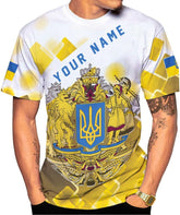 Mostprints Personalized Name Ukraine Shirt 3D, Ukraine Tshirt Unisex for Men and Women, Custom Ukrainian Tshirt S-5XL