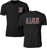 Pesonalized Red Line Fire Fighter T-Shirt, Fire Fighter T Shirt, Fire Department Shirts for Men, Fire Rescue Shirt