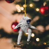 Personalized Astronaut Kids Christmas Ornament Custom Name Astronaut Christmas Tree Wood Plastic Ornament Ornament for Christmas Tree Xmas Home Decoration Gifts for Boys Children Space (ATN3)