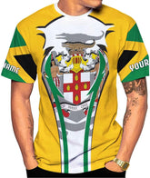 Mostprints Personalized Jamaica Shirt 3D, Custom Jamaica Flag Lion Shirt for Men and Women, Jamaican Pride T-Shirt Unisex