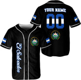 Leeprints Personalized Name El Salvador Baseball Jersey Shirt El Salvador Flag Shirt Salvadorans Pride El Salvadoreña