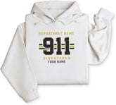 Personalized 911 Dispatcher Apparel, Thin Gold Line Embroidered Sweatshirt, Emergency 911 Hoodie Gift Dispatch Nurse Shirt