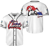 AOVL Personalized Cuba Baseball Jersey Shirt Cuba Flag Jersey Cuban Jersey for Men and Women Jersey Cuban Cuba Flag Shirt