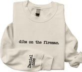 Vybonz Personalized Embroidered Firefighter Sweatshirts, Fireman Department Sweatshirt, Firefighter Wife Fire Girlfriend Gift