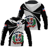 Vybonz Personalized Dominican Hoodie 3D Dominican Republic Sweatshirt Dominican Flag Zip Hoodie Republica Dominicana Shirt