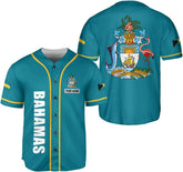 Personalized Bahamas Baseball Jersey Shirt Bahamas Pride Flag Bahamian Jersey Soccer for Men and Women