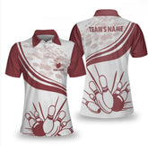 MAPrints Personalized Name Bowling Shirts for Women, Women's Bowling Polo Shirts Short Sleeve, Crazy Bowling Team Shirt S-5XL