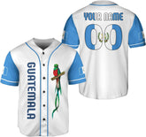 Personalized Name Guatemala Baseball Jersey Shirt Guatemala Camisas Guatemalan Pride T-Shirt Guatemala 3D Shirts