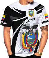 Mostprints Personalized Name Ecuador Shirt 3D, Ecuador Ecuadorian Flag Pride Gift T-Shirt, Ecuador Shirts for Men Women S-5XL