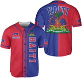 Mostprints Personalized Name Haiti Baseball Jersey, Customized Haitian Baseball Jerseys for Men Women Haitian Flag Shirt 3D