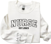 AOVL Personalized Embroidered Nurse Sweatshirt Women Nurse Sweatshirt Embroidered Sweatshirt For Nurse Nurse Shirts Gift