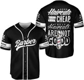 Personalized Barber Shop Baseball Jersey, Hairdresser Jersey, Barber Tools Hat