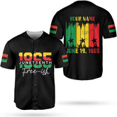 Royal Fight Custom Juneteenth Baseball Jersey Shirt Flag Independence Day Freeish Since 1865 Black History Month Pride