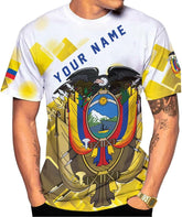 Mostprints Personalized Name Ecuador Shirt 3D, Ecuador Ecuadorian Flag Pride Gift T-Shirt, Ecuador Shirts for Men Women S-5XL