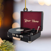 Podagree Personalized Vinyl Records Machine Ornament, Vinyl Record Ornament, Music Ornament, Vinyl Ornament, Record Ornament, Gift for Music Lover, Ornament 2023 for Music Player Ornament (VR2)