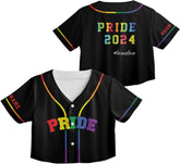 AOVL LGBT Pride Crop Top Baseball Jersey Custom Rainbow Custom Shirt Month Love is Love Equality Gay Clothing Flag Jersey