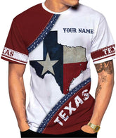 Rivelus Personalized Texas Flag Shirt and Map Dont Mess with Texas, Customize Name Texas Shirts for Men Women Adult Size
