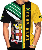 Ligthuy Personalized Jamaica Shirt 3D, Custom Jamaica Flag Lion Shirt for Men and Women, Jamaican Pride T-Shirt Unisex
