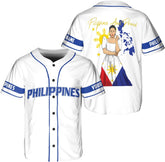 Leprints Personalized Philippines Baseball Jersey, Filipino Flag Baseball Jersey, Philippines Shirts, Philippines Flag Shirt