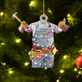 Personalized Carpenter Ornament, Carpenter Acrylic, Wood Shape Flat Christmas Ornament 2025, Woodworker Handyman Ornament, Construction Ornament, Tool Ornaments