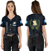 Custom 3D Guatemala Pride Baseball Jersey Croptop Shirts Unisex Personalized Guatemalan Flag, Quetzal Bird Jersey Shirt Gift