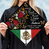 Pretyprints Mexican American Graduation Cap Topper, Mexican Grad Cap Topper, Mexico Graduation Decoration Class of 2025