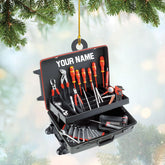 mostprints Personalized Mechanic Tools Ornaments, Custom Mechanic Christmas Ornaments, Mechanic Worker Lover, Gift Ornament Christmas Tree Hanging Pine Decorations, Mechanic Gift (M6)
