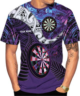 Ligthuy Personalized Name Dart Shirts 3D, Mens Dart Shirts, Dart Shirts for Teams, Funny Dart T-Shirts for Men and Women