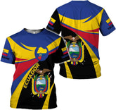 MoonArt Personalized Ecuador Shirts Ecuador Coat of Arms Flag 3D Shirts Ecuador Ecuadorian Flag Pride Gift