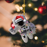 Personalized Astronaut Kids Christmas Ornament Custom Name Astronaut Christmas Tree Wood Plastic Ornament Ornament for Christmas Tree Xmas Home Decoration Gifts for Boys Children Space (ATN4)