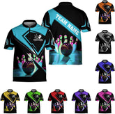 Mostprints Personalized Bowling Jersey 3D, Bowling Shirts for Team, Bowling Shirt Unisex for Men Women, Bowling Shirts for Men