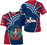 Custom Dominican Republic 3D Shirts for Men Dominicana Flag Shirts Dominican Flag Tshirt Dominican Independence Day