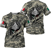 RoyalBro Personalized Mexico Shirts, Camisas De Mexico, Mexico Shirts for Men, Mexican Flag Jersey Shirt Mexico 3D Shirt