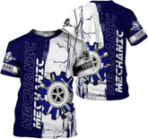 AOVL Personalized Mechanic Shirt 3D Mechanic Shirts Tool Box Mechanic for Men Women Mechanic Garage T-Shirt Mechanics S-5XL