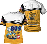 Personalized School Bus Driver Shirt - Custom Yellow Bus Driver 3D Hoodie for Men and Women