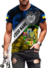Ligthuy Personalized Name Ukraine Shirt 3D, Ukraine Tshirt Unisex for Men and Women, Custom Ukrainian Tshirt S-5XL