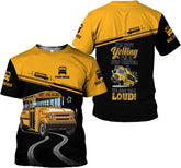 Personalized School Bus Driver Shirt - Custom Yellow Bus Driver 3D Hoodie for Men and Women