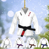 MoonArt Personalized Jiu Jitsu Ornament Brazilian Jiu Jitsu Gift Hanging for Men Jiu Jitsu Custom Name Wood Jiu Jitsu Christmas Ornament for Xmas 2023 Gift for Sensei Instructor Wood Ornaments (BJJ15)